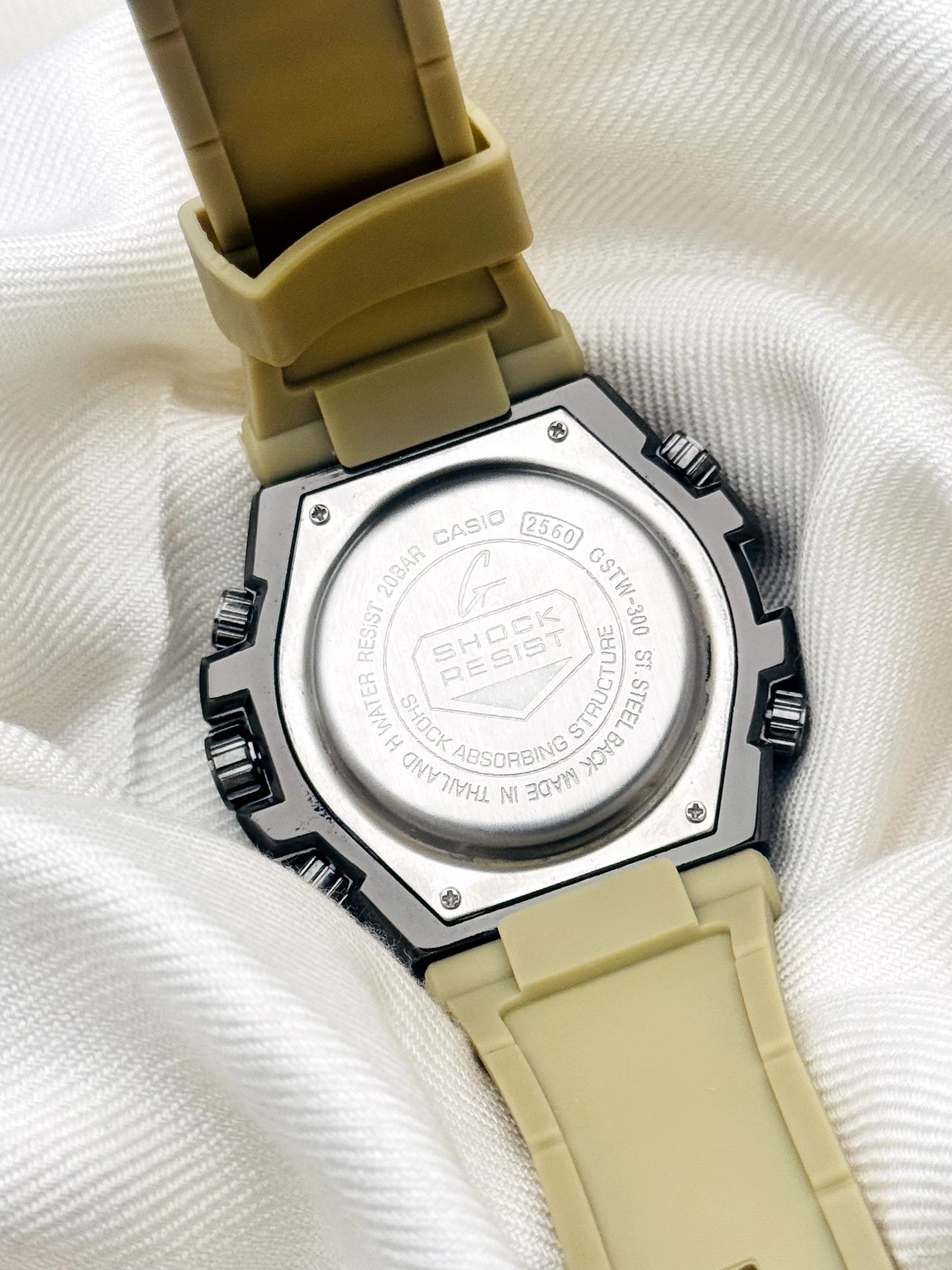 G-Shock - GSTW-300 Metal-Body Beige Sports Watch