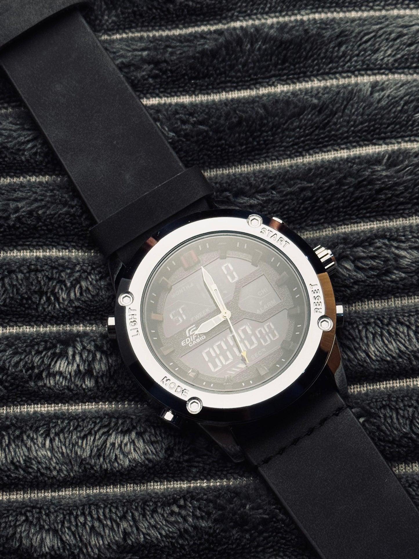 Dual Time || Sports Watch || Silver Dial