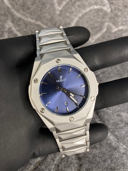 Hublot Classic Fusion Silver with Blue Dial