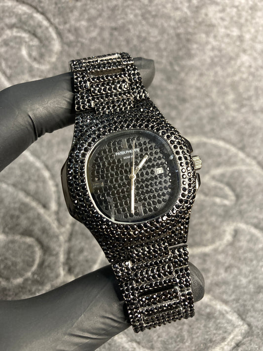 Patek phillipe Black Diamond Stone Watch