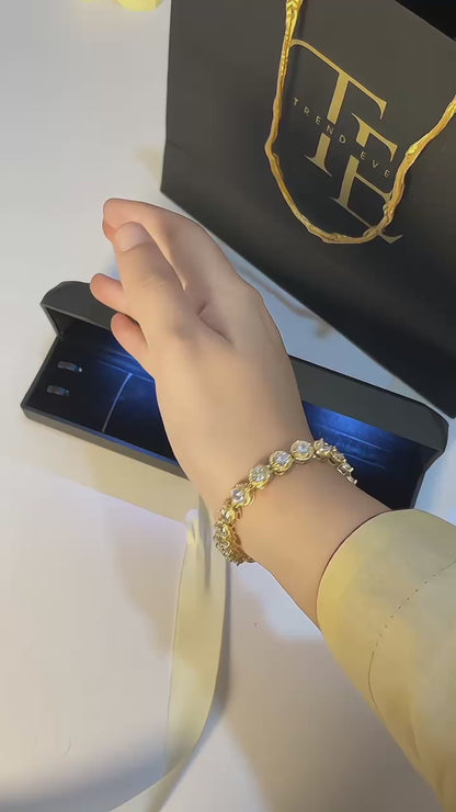 Gold Addition Stone Bracelet
