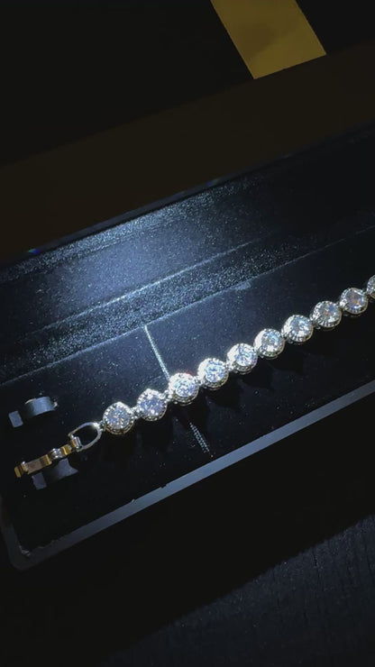 Silver Addition Stone Bracelet